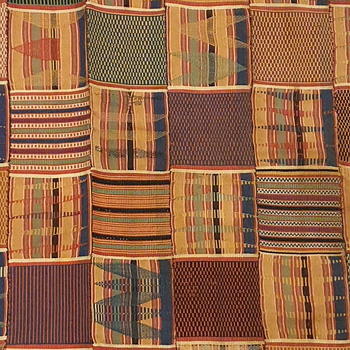 Ian Shaw Tribal Arts and Textiles - 19thC Ewe kente. Large prestige item owned by a high ranking Ewe Chief in classic Autumnal colours. Image of rug or carpet