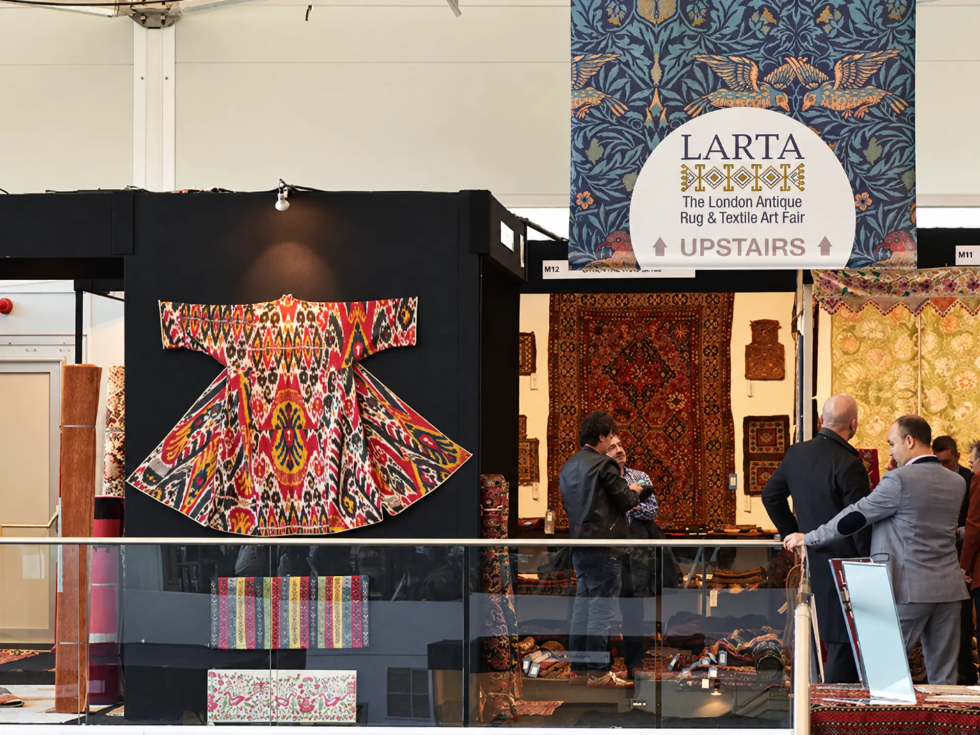 Antique rugs and textiles on display at LARTA